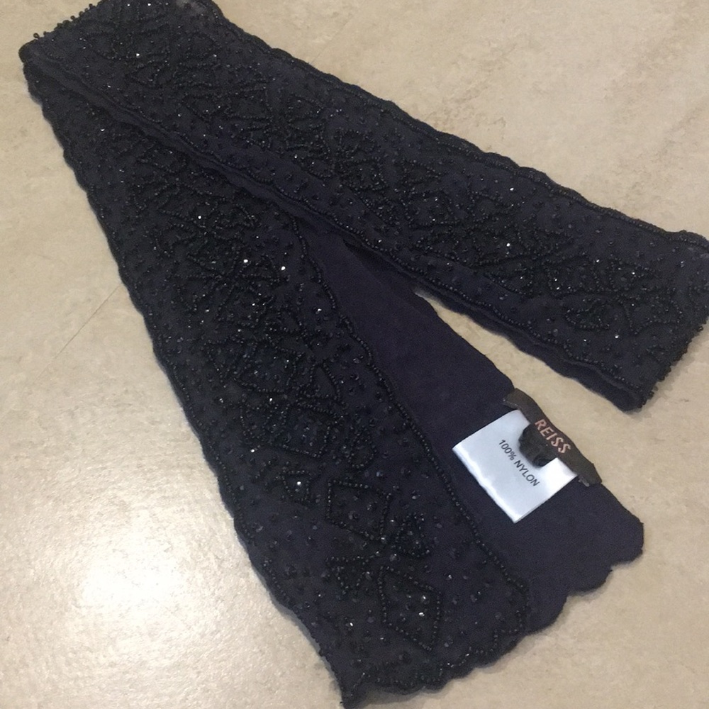 Purple and black beaded belt